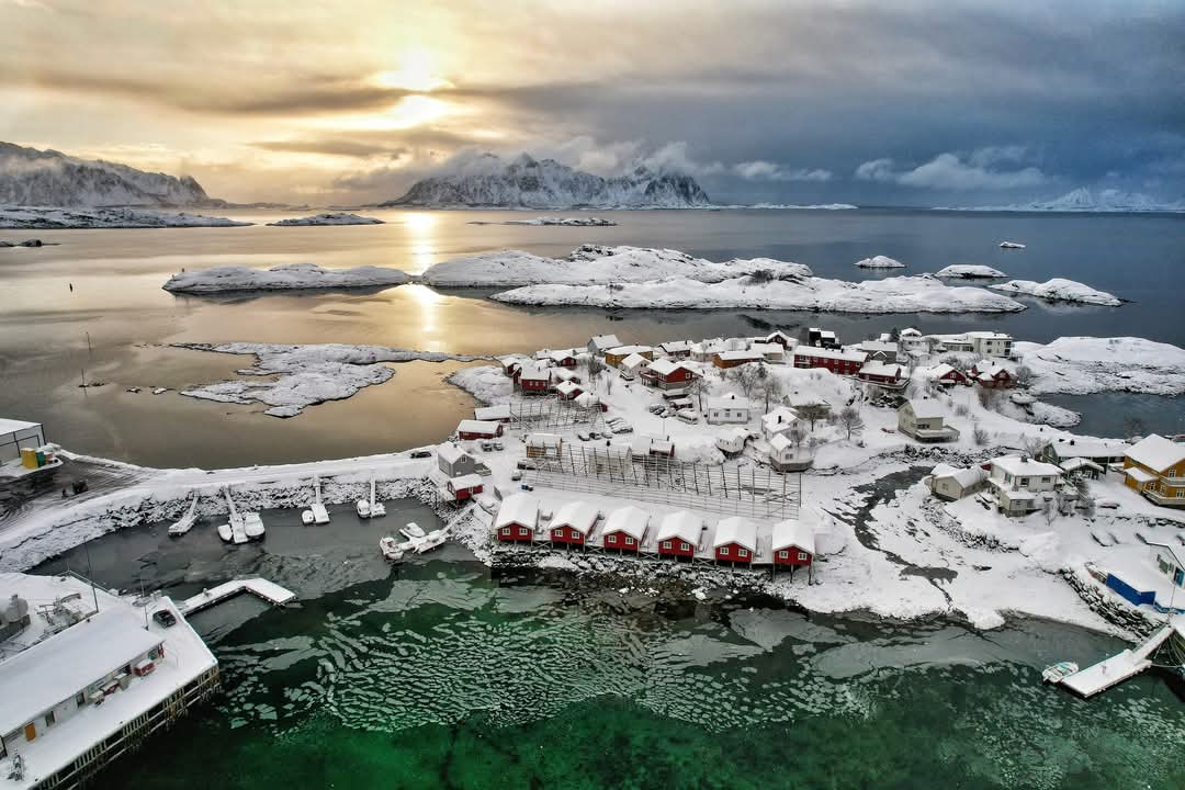 elusive_moose's tweet image. Winter on Svinøya in Lofoten 😍 Photo Reidar Hernes #Arctic #Norway
