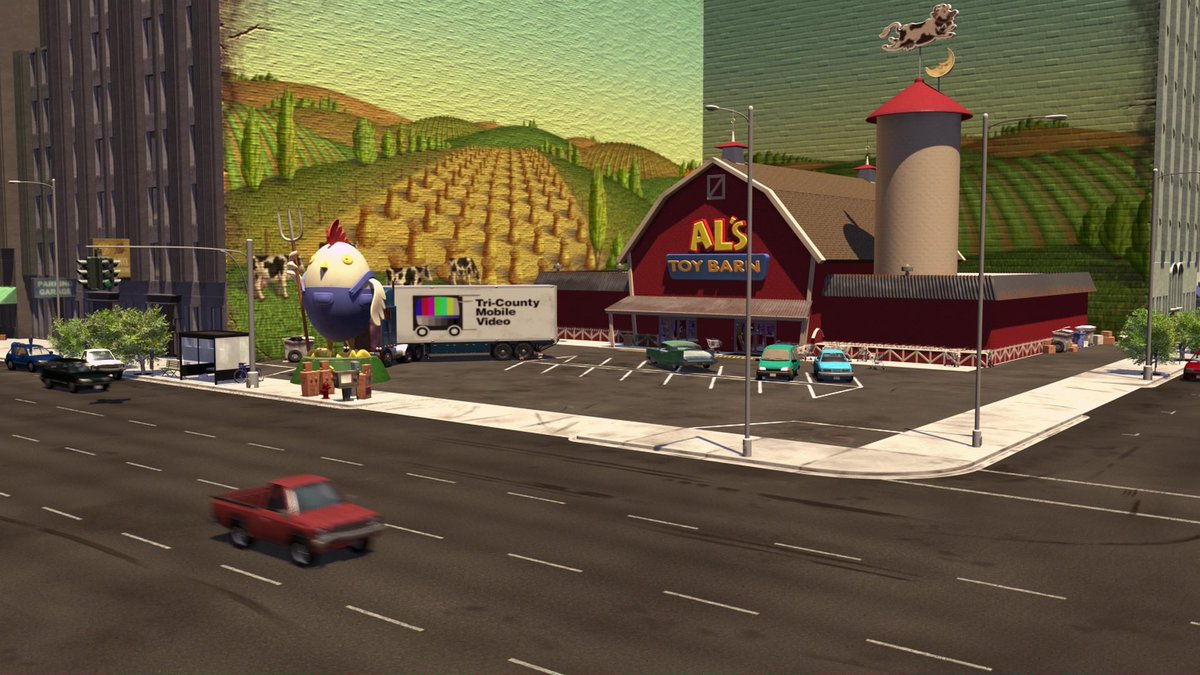 Les atmosphères et extérieurs dans Toy Story 1 et 2 réalisés John Lasseter