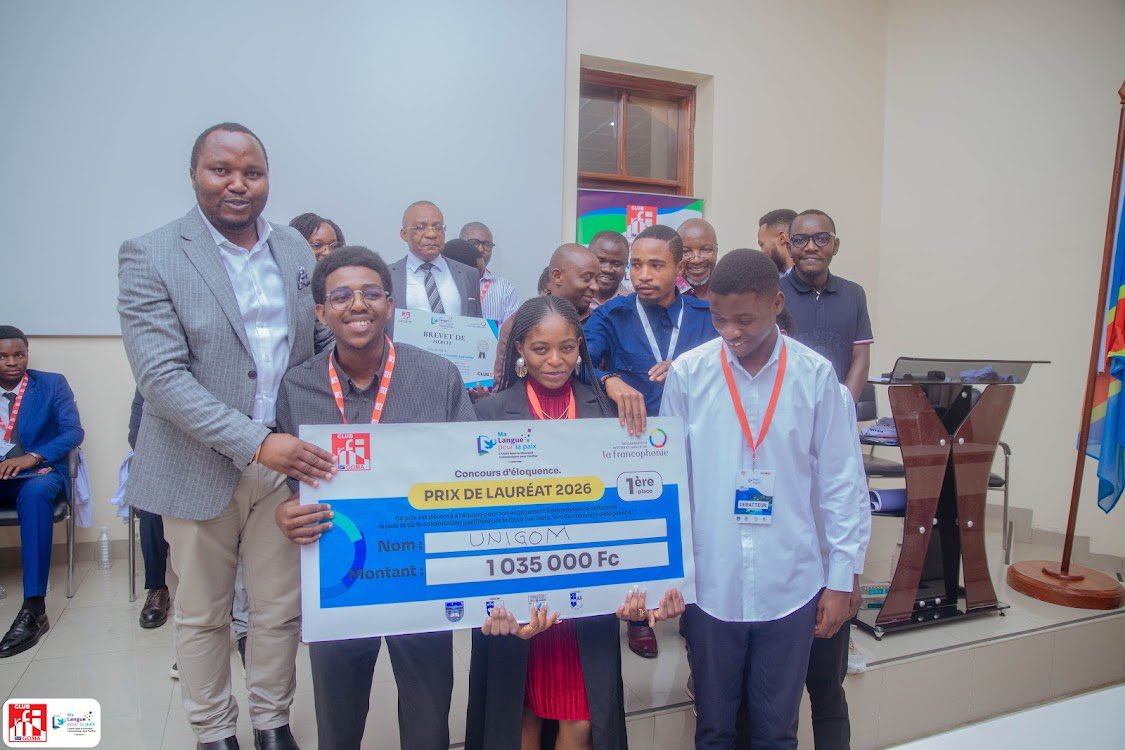 stoiciensky's tweet image. 🔴#Goma : l’@Unigom_RDC remporte le concours d’éloquence « Ma langue pour la paix » organisé par le @RfiRdc Club Rfi Goma. Une compétition marquée par des débats de haut niveau et l’engagement des jeunes pour la paix et le vivre-ensemble.🏆 
@UNESCO @RFI @Com_mediasRDC @FRANCE24