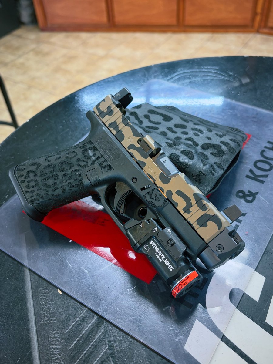 DCFGuns's tweet image. The latest project from our gunsmithing team… custom stippling, cerakote, and more.

#dcf #mastersmith #custom #colorado #cerakote
