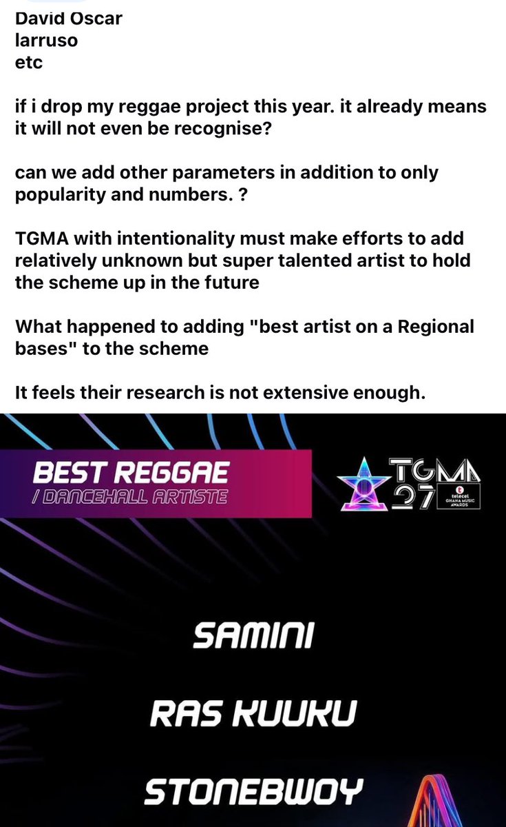 celotvgh's tweet photo. @afroages calls for equal spotlight at the Telecel Ghana Music Awards 🎤
The next big star could be anywhere. Do you agree?

#emergingartist #TGMA #CeloTV #MusicIndustry https://t.co/5V8UELqw5e