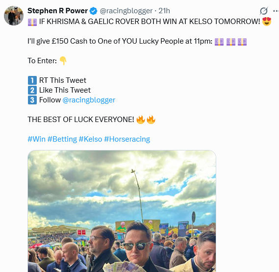 Uncle Ernie: Still following the gee-gees tweet media