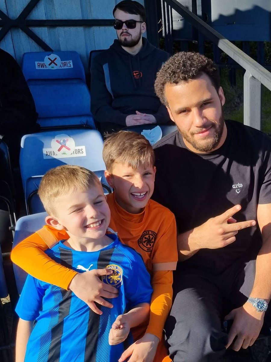 My boy with the next heavy weight champion of the world at Sevenoaks fc v Hastings today