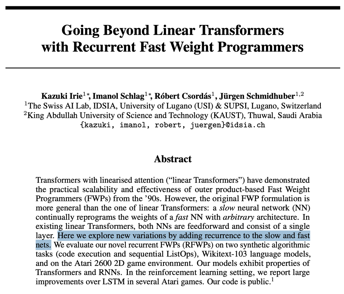 Kazuki Irie tweet media