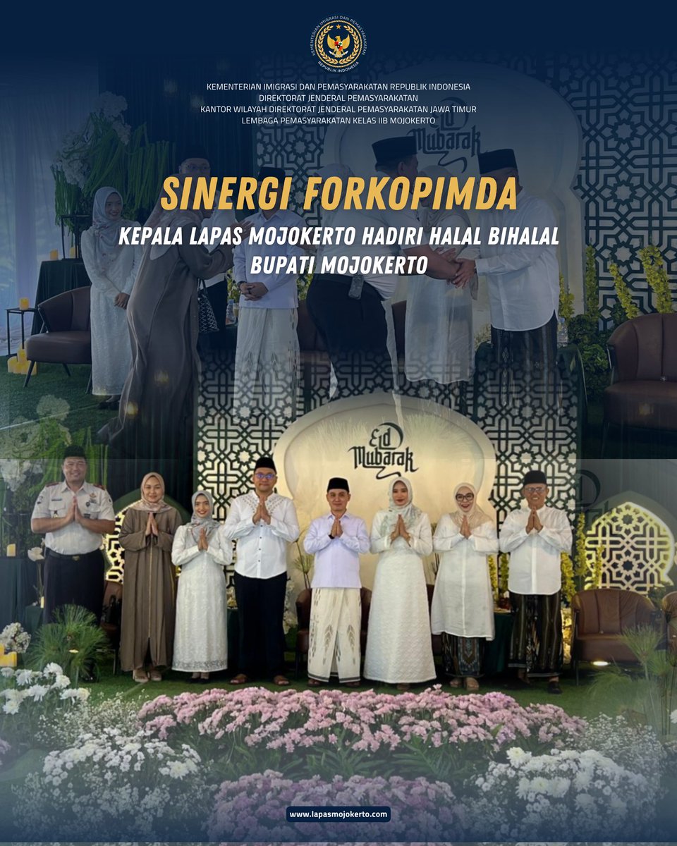 LapasMoker's tweet image. SINERGI FORKOPIMDA, KEPALA LAPAS MOJOKERTO HADIRI HALAL BIHALAL BUPATI MOJOKERTO

#kemenimipas
#ditjenpas
#lapasmojokerto
#PemasyarakatanJatim
#imipasprima