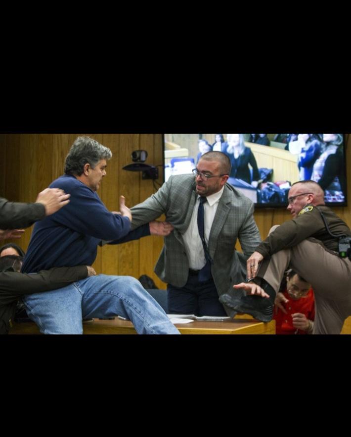 UnrealPOV's tweet image. PROJECT NASSAR: THE FACE OF PURE EVIL ⚖️🔥

​"Give me 5 minutes with that demon!"

​A father of 3 victims loses control in court. 

Nassar abused hundreds of young athletes for years under the shadow of the system. 

True justice or a broken world? 🧵👇
​#LarryNassar #Justice