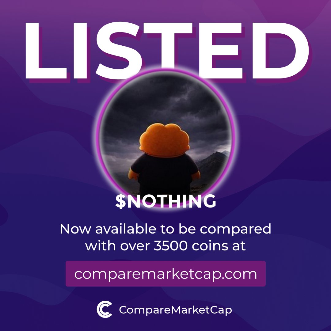 comparemcap's tweet photo. $NOTHING is now listed on https://t.co/4X8ajW6cyP

📈$1.43
💸$0.001

Check Nothing To Lose on:
X: https://t.co/pFW9BXO5U3 https://t.co/bUgLWhJh1Y