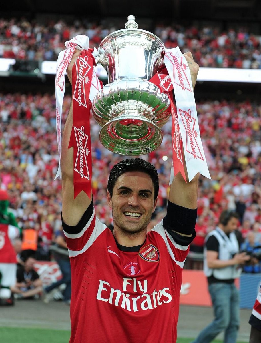 afcstuff's tweet photo. Mikel Arteta has won every match at Wembley Stadium in his Arsenal career as a player &amp; as a manager. ✅🏟️

Wigan (2014) ✅
Hull (2014) ✅
Manchester City (2014) ✅
Chelsea (2015) ✅

Manchester City (2020) ✅
Chelsea (2020) ✅
Liverpool (2020) ✅
Manchester City (2023) ✅ https://t.co/5wejCo3FcV