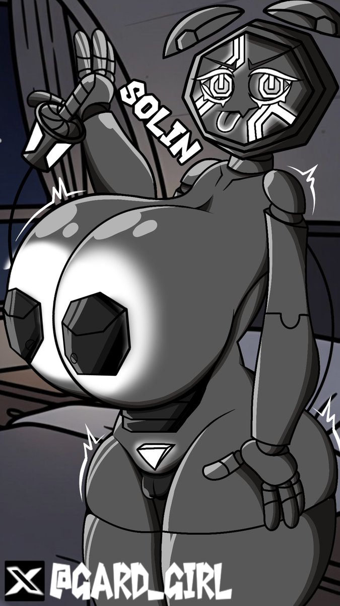 Finished drawing the first fan art piece, a robot character. UwU🔞🤖🩶 <a href="/md_musashi/">MD Musashi</a>