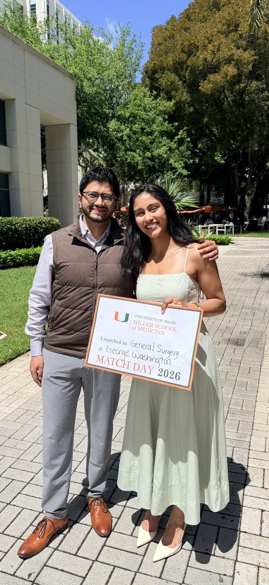 DrJashDatta's tweet photo. So proud of #DattaLab mentees who both matched to their #1 #gensurg residency programs: @man_an99 to @GeisingerSurgEd @GeisingerHealth &amp; #MayaShah to @GWSurgery @GWtweets #Match2026 @umiamimedicine @SylvesterCancer https://t.co/XEWVOFLu6A