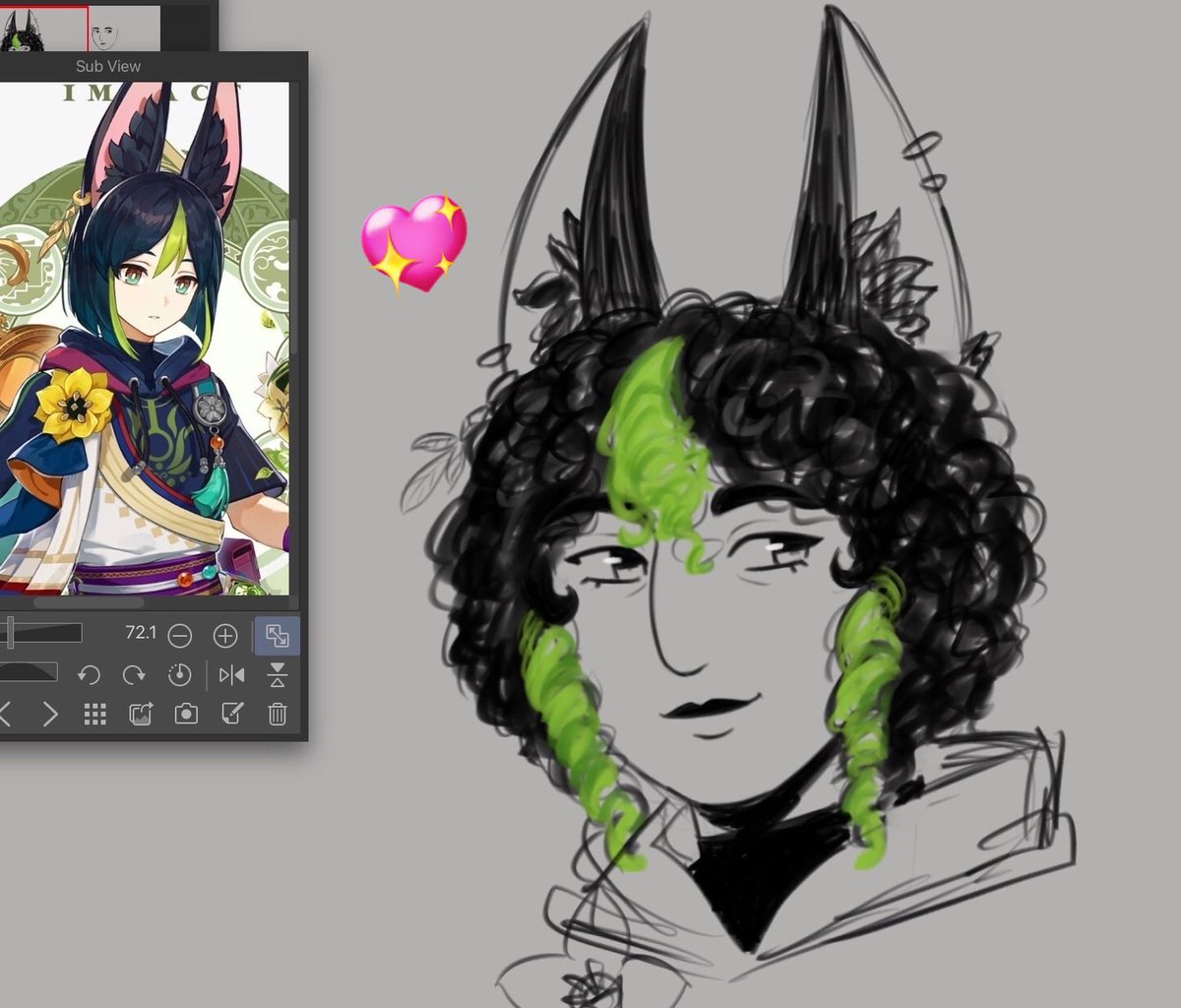 Vampyr_Batz's tweet photo. Tighnari + Cyno in my style 🌱

#GenshinImpact #Tighnari #Cyno #Cynari https://t.co/ZfqcYSbj0d