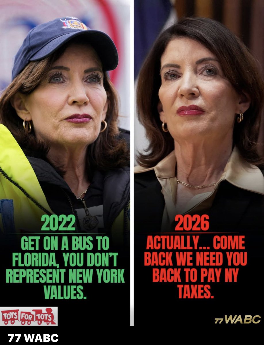 2022: You don’t belong here.
2026: Actually… we need you back to help pay taxes.

Read more: wabcradio.com/2026/03/19/hoc…

Photo via Reuters

This post is sponsored by Toys for Tots: Help Marines deliver year-round hope for Tots Foundation. Marine Toys for Tots Foundation