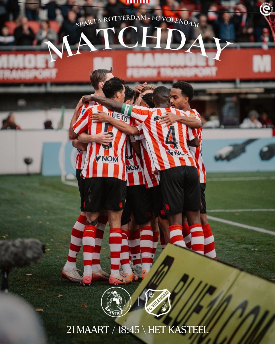 Sparta_FR's tweet photo. 🚨JOUR DE MATCH

🆚FC Volendam 
🏆Eredivisie 
🏟️Het Kasteel | Rotterdam
⏰18H45

Victoire obligatoire pour se relancer ! 

#SPAVOL https://t.co/Ek1szc9Tmp
