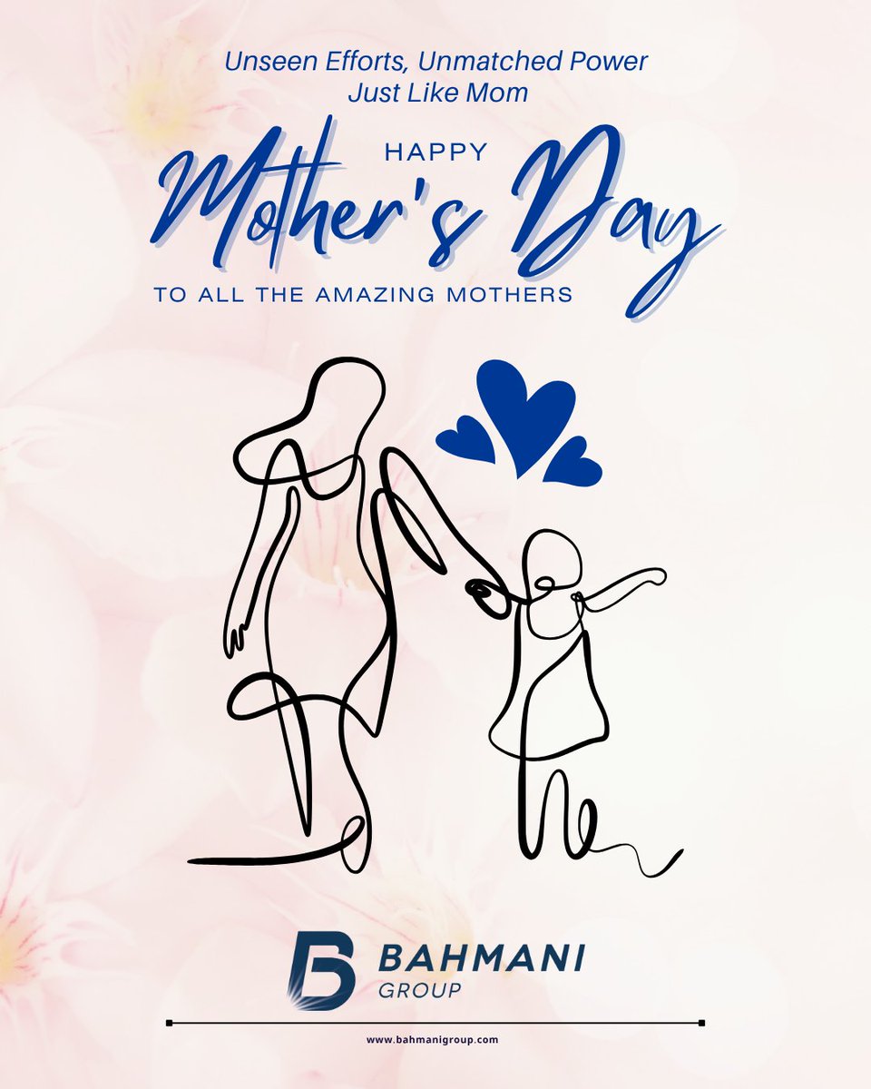 Bahmani_Group's tweet photo. No breaks. No limits. Only unconditional power.

Just like Mom.

Happy Mother’s Day to every powerhouse mother. 💙

#BahmaniGroup #MothersDay2026 https://t.co/OlrJoN7YKd