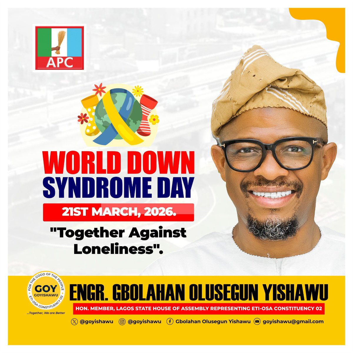 Fostering an inclusive society where every individual is valued and no one is left behind.

#WDSD2026 #TogetherAgainstLoneliness