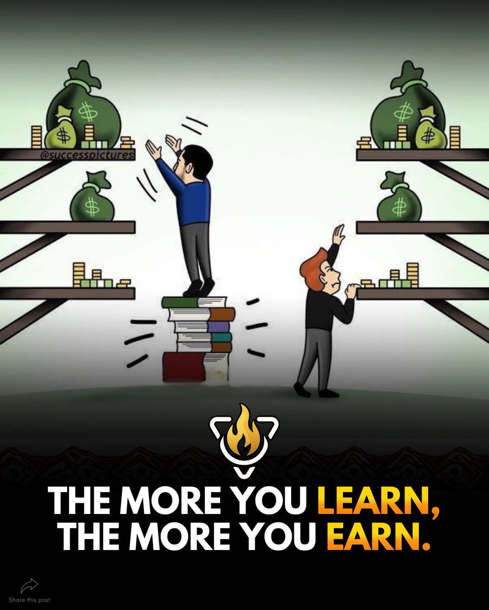 GJ54083693's tweet image. 🔥 Knowledge Pays Forever 🔥

#TheInnerCommand #LearnToEarn #SkillStacking #WealthMindset #Virals #Motivation #Entrepreneur