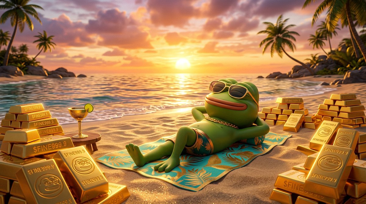 fine999_pro's tweet photo. Once the work is done, you can enjoy the view. $FINE999.9 is all about building first, then enjoying the results. 🌴☀️ https://t.co/o5905xIW3q