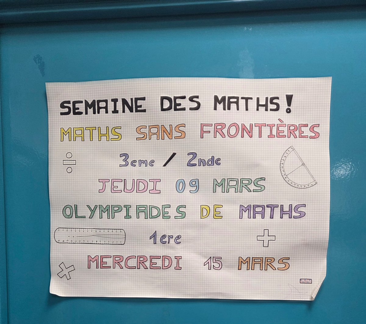 HalougiL's tweet photo. Et aussi à des concours : Maths Sans Frontières, Course Aux Nombres, Calcul@tice, 🦘, Championnat #FFJM ...

Une semaine très chargée, mais aussi revigorante :
- des intervenants partants pour revenir
- et des élèves qui s'attardent à la fin de l'heure, "c'était trop bien !" 🥰 https://t.co/BpK4pKPp7c