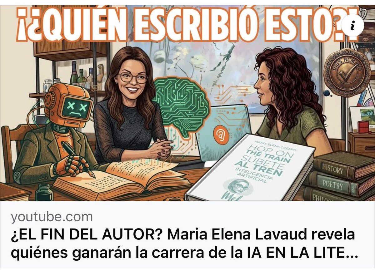 Lalavaud's tweet photo. NUEVO EPISODIO 🧡🔗 https://t.co/9GX64k7yhz

*¿La inteligencia artificial escribirá los libros del futuro o será el aliado definitivo para que tú escribas el tuyo? https://t.co/wi5Xq7bvA1