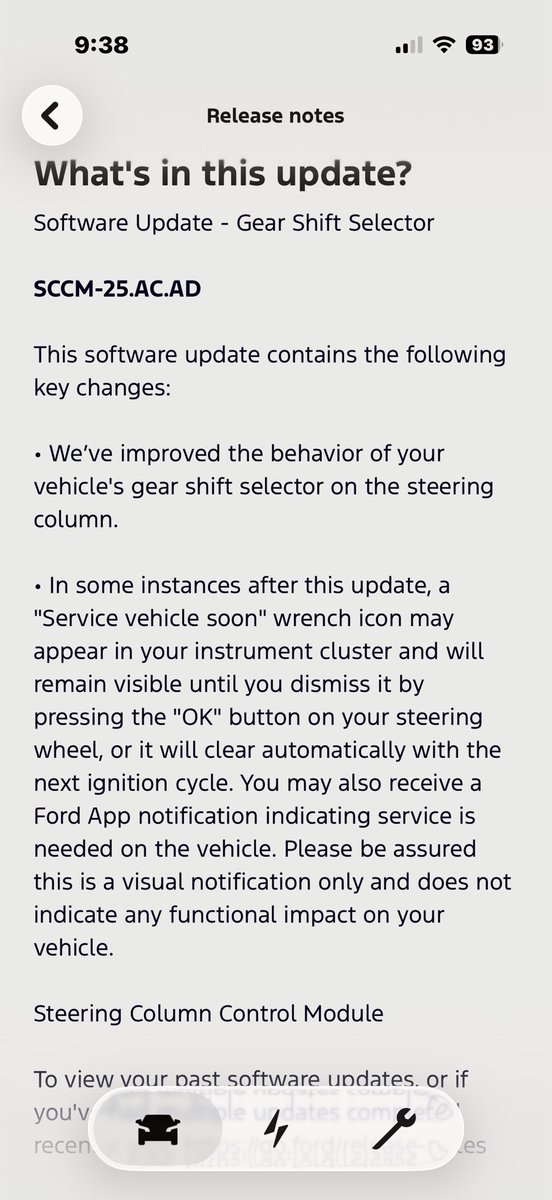 Just checked the Ford app; looks like the Rally got an OTA while at the body shop. They just keep rolling in!