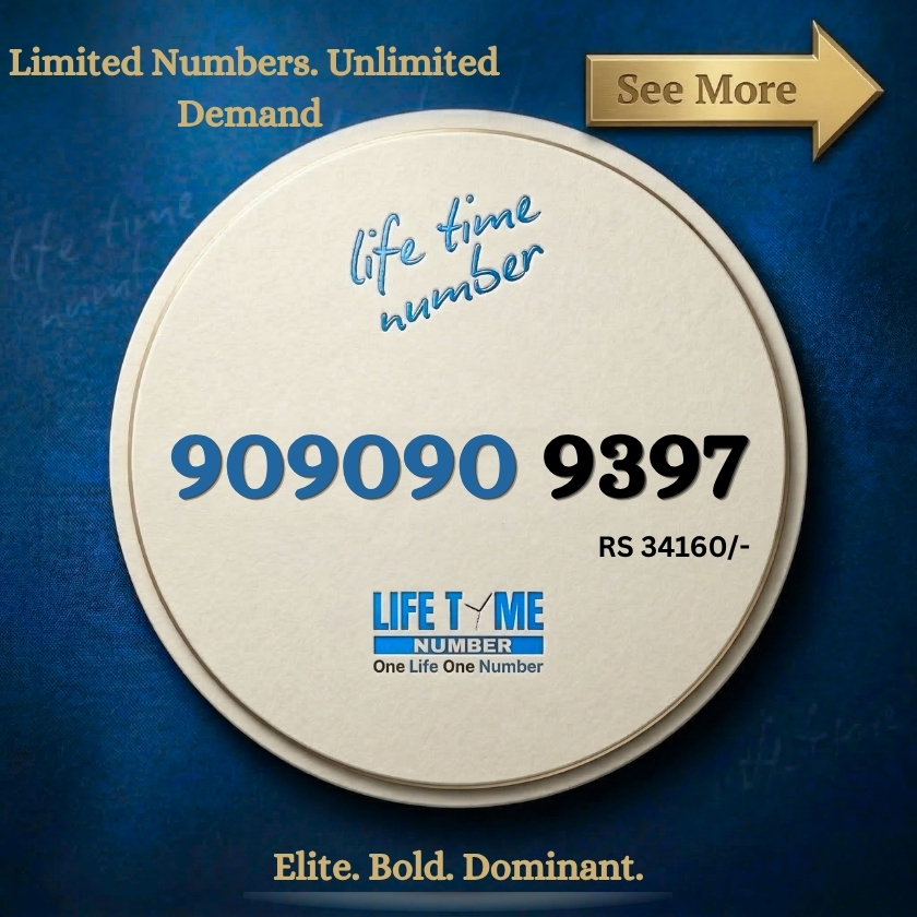 lifetime_number's tweet image. 💼 Limited Numbers. Unlimited Demand.

Not everyone gets a premium number… only the fast ones do.

🌐 LifeTimeNumber.com
📞 9767676767 | 9363636363

#LifeTimeNumber #LimitedStock #HighDemand #VIPNumber #FancyNumber #NumerologyNumber #PremiumNumbers #LuxuryIdentity #ActFast