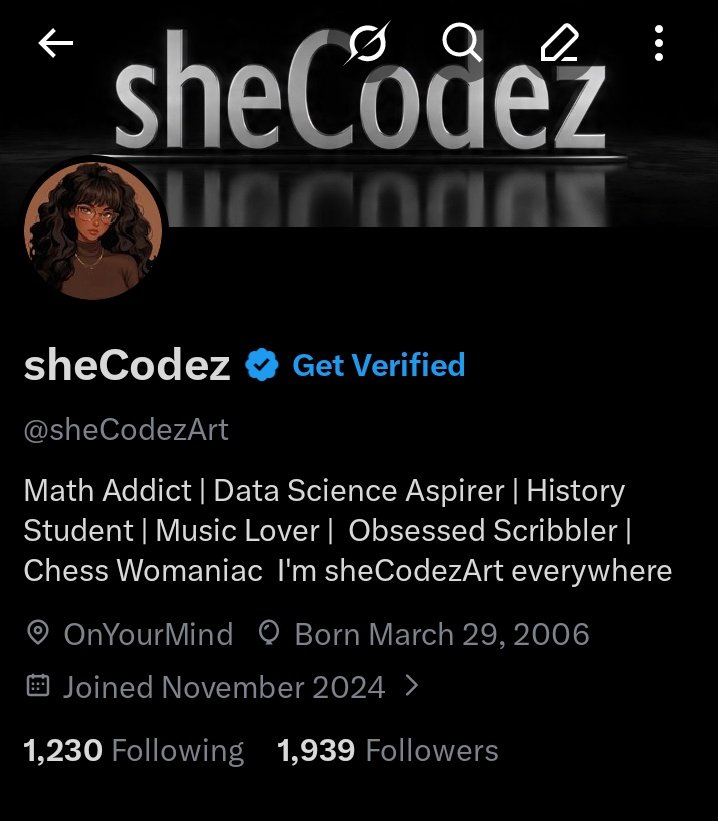 sheCodezArt's tweet image. C'mon guys if it's 1.95k (1950) followers I can achieve today that's okay guys! 🙏 #letsconnect

If you're active let's connect! 💯