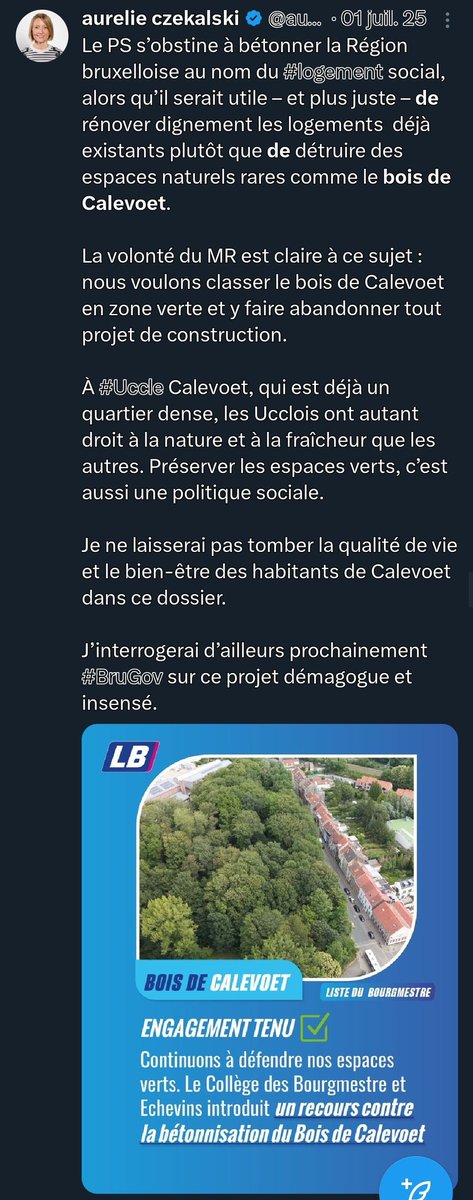 StephaneLedune's tweet photo. Vos tweets (et vos engagements) vieillissent plutôt mal ! ... #Uccle
#BoisdeCalevoet #Keyenbempt https://t.co/IB8g78fyyU