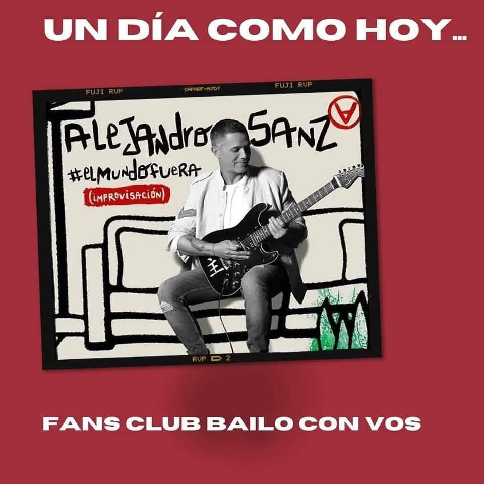 Un día como hoy en el 2020 <a href="/AlejandroSanz/">Alejandro Sanz</a> lanzaba #ElMundoFuera Tema compuesto durante la pandemia #EfeméridesSanzeras #Efemérides #Recuerdos #UnDíaComoHoy #Sanz #Pandemia #AlejandroSanz