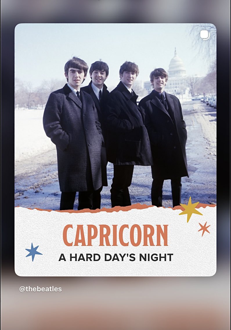 ScorpioLisaM's tweet photo. Which #BeatlesSong corresponds to your #zodiacsign ? #Capricorn #Astrology https://t.co/0AU3fEMvQc