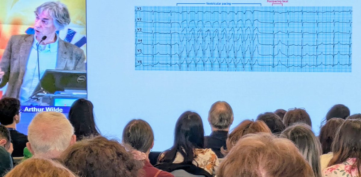 CardiopatiasH's tweet photo. Loss of function variants in RyR2 cause short couple ventricular fibrillation. Calcium release deficiency syndrome (CRDS). "The Boss" Arthur Wilde presented case and implications for diagnosis (specific test) and therapy (flecanide) https://t.co/Mtd7wQwNyL