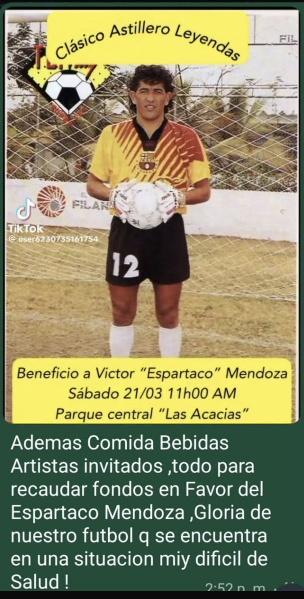 Hoy en parque Las Acacias 
Actividades a favor del "Espartaco" Mendoza