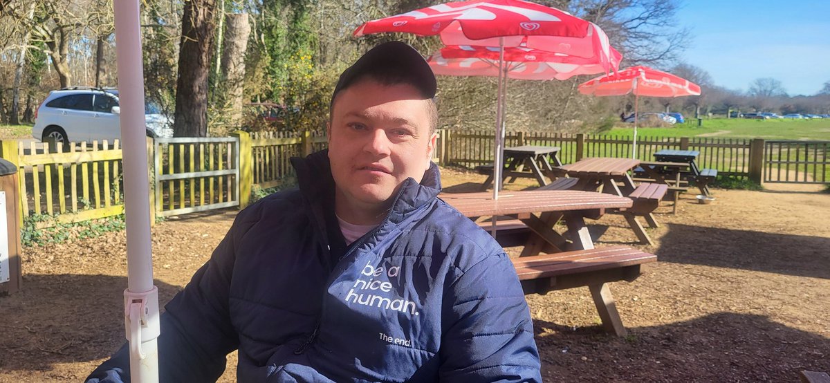 AnnaKennedy1's tweet photo. A lovely sunny morning at Burnham Beeches. Angelo wearing his Born Anxious #beanicehuman bomber jacket .🌼☀️

https://t.co/DB1Pe9tyUy

@BornAnxious2018 
#weekendvibes
#autism
#beaniceahuman https://t.co/4n2UZu2cBL