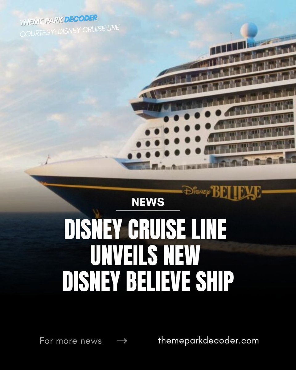All Aboard! 🛳️ 

Disney Believe, Disney Cruise Line’s fourth Wish-class ship, is set to begin sailing in late 2027. 

🔗 : themeparkdecoder.com/disney-cruise-…

 #DisneyCruiseLine #DisneyNews #DisneyWish #DisneyVacation