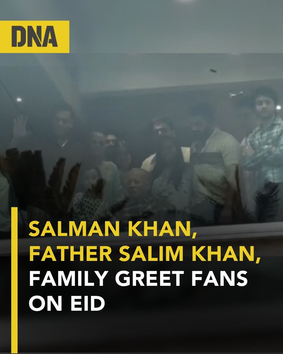 dna's tweet photo. Bollywood superstar Salman Khan greeted his fans on the occasion of Eid. Alongside him, his father, veteran screenwriter Salim Khan, was also seen in the videos. Notably, this marked Salim Khan's first public appearance since being hospitalised earlier this year.
#DAUpdates | #SalmanKhan | #SalimKhan | #Eid2026