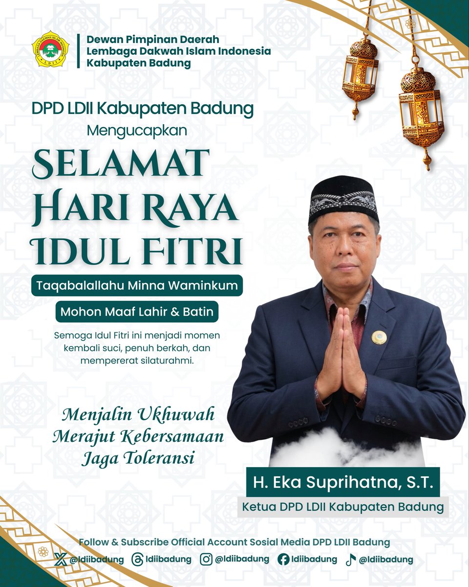 ldiibadung's tweet photo. Keluarga Besar DPD LDII Kabupaten Badung Mengucapkan Selamat Hari Raya Idul Fitri.

Taqabalallahu Minna Waminkum, Mohon Maaf Lahir &amp; Batin. 

#ldii #ldiiuntukbangsa #ldiibali #ldiibadung https://t.co/gdN12WWYEQ