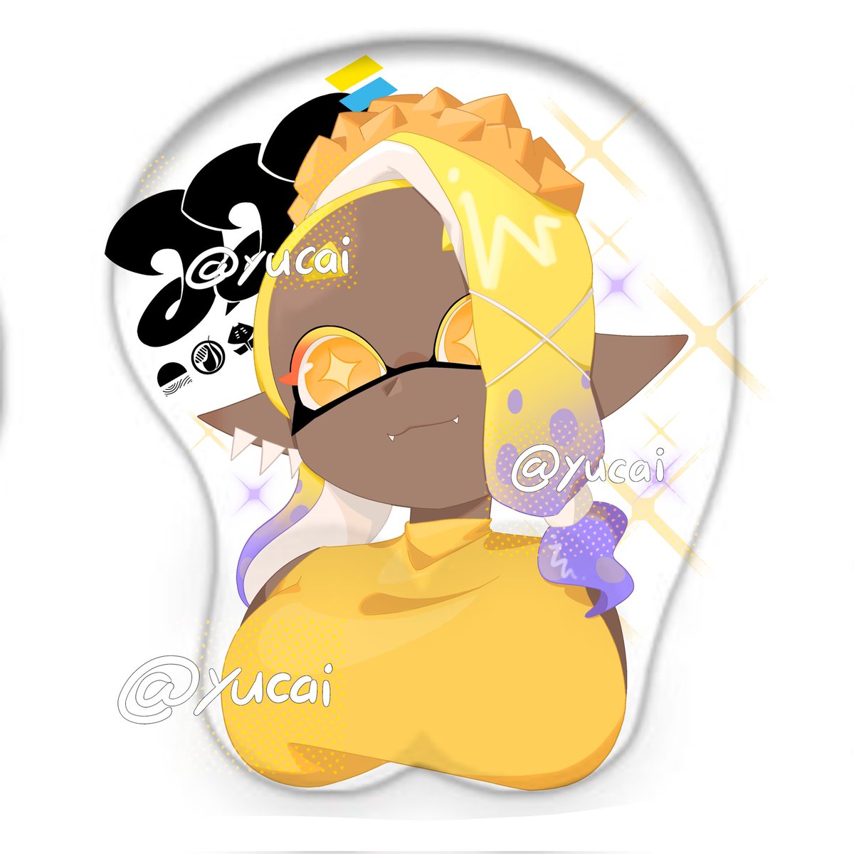 尝试做了曼曼的鼠标垫制品
#splatoon3