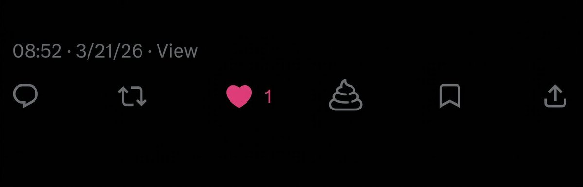 Interaction row with poop icon