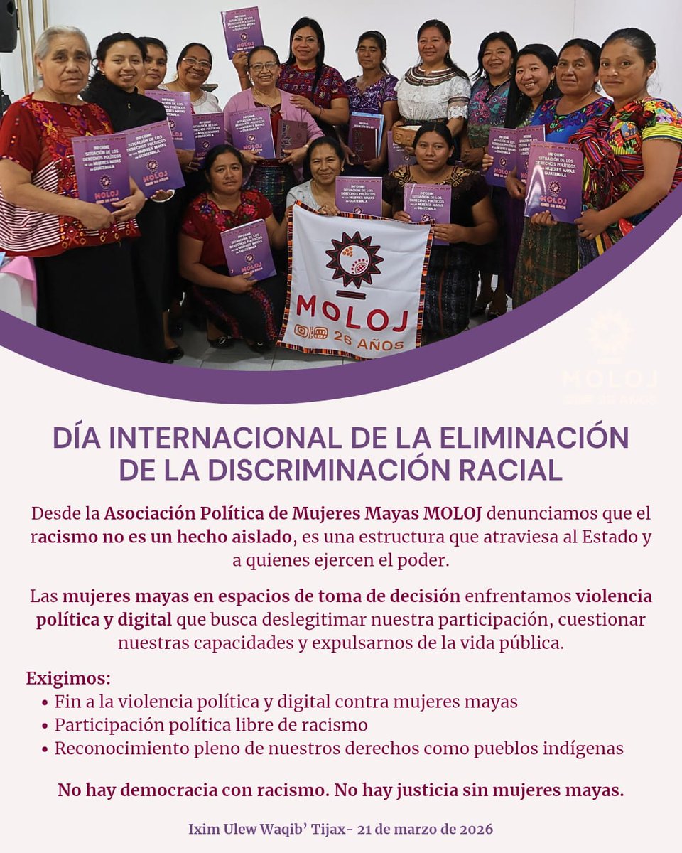 #NoMasRacismo 
🚨 El racismo y la discriminación están internalizados en las instituciones, en los discursos y en las prácticas que limitan el ejercicio pleno de nuestros derechos políticos.

#violenciapolítica 
#MujeresEnPolitica