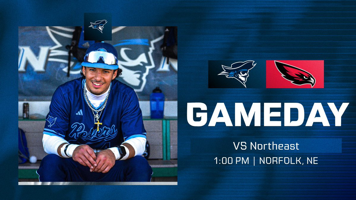 🗣️ 𝐆𝐀𝐌𝐄𝐃𝐀𝐘!! #SailsUp 

Conference Doubleheader Matchup

🕐 1:00 &amp; 3:30 PM
🏟️ Norfolk, NE 
🆚 Northeast

<a href="/GoReivers/">Iowa Western Reivers</a> | #SailsUp