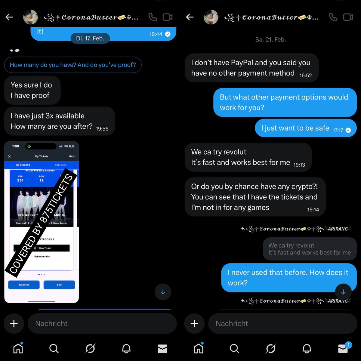 875tickets's tweet image. SCAMMER ALERT

Stephanie Johannsen: on FB
Mallory Wood: on FB
@/Sad_Sloan: 
@/Abigail2238: 

#875ticketscam