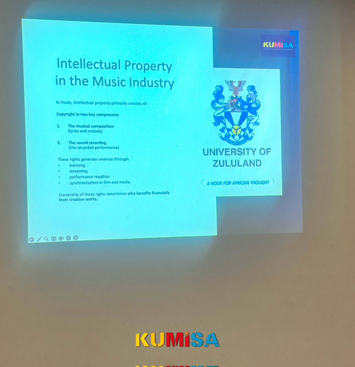 KUMISA_Network's tweet photo. Empowering the Next Generation of Creatives! 🎵

KUMISA MD, Mr. Thando Nyameni, facilitated an insightful lecture on Intellectual Property (IP) and Social Media Issues in the Digital Age at King Cetshwayo District in UNIZULU. Advancing knowledge in the creative industry. 🚀💡 https://t.co/XUQ3dm6LOA