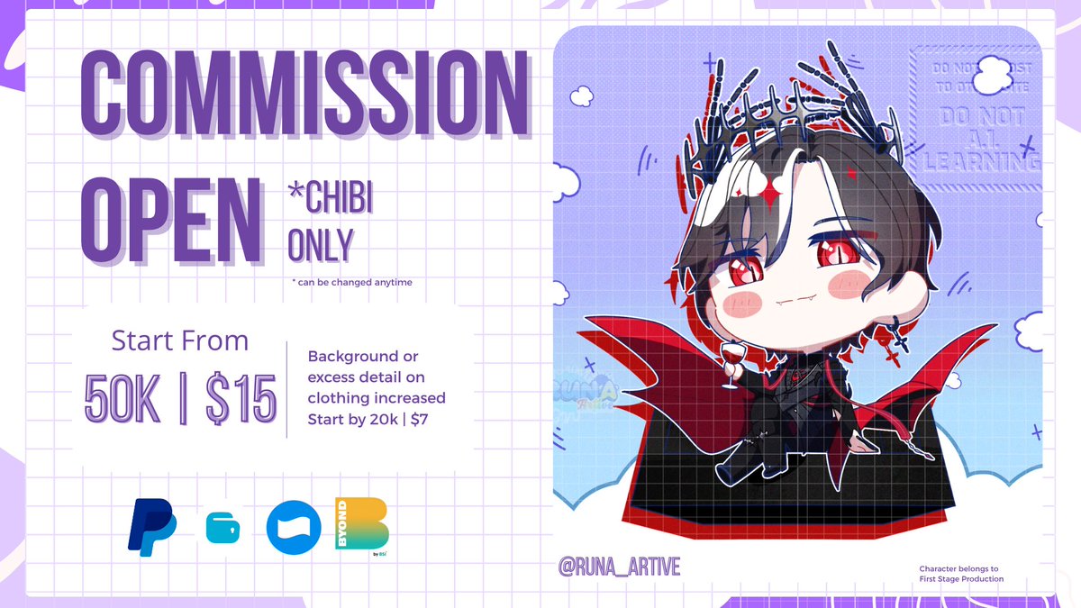Runa_Artive (0/3) Chibi Comms【Open】!📝 tweet media