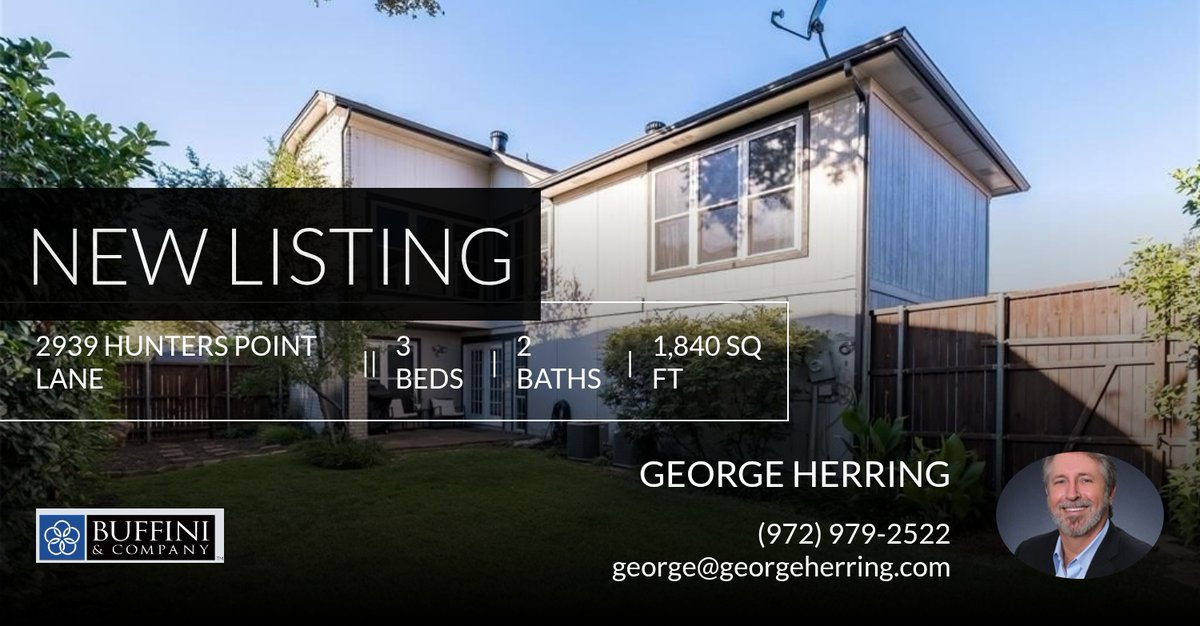 📍 New Listing 📍 Take a look at this fantastic new property that just hit the market located at 2939 Hunters Point Lane in Carrollton. Reach out here or at (972) 979-2522 for more information

George Herring
RE/MAX DFW Associates ... homeforsale.at/2939_HUNTERS_P…