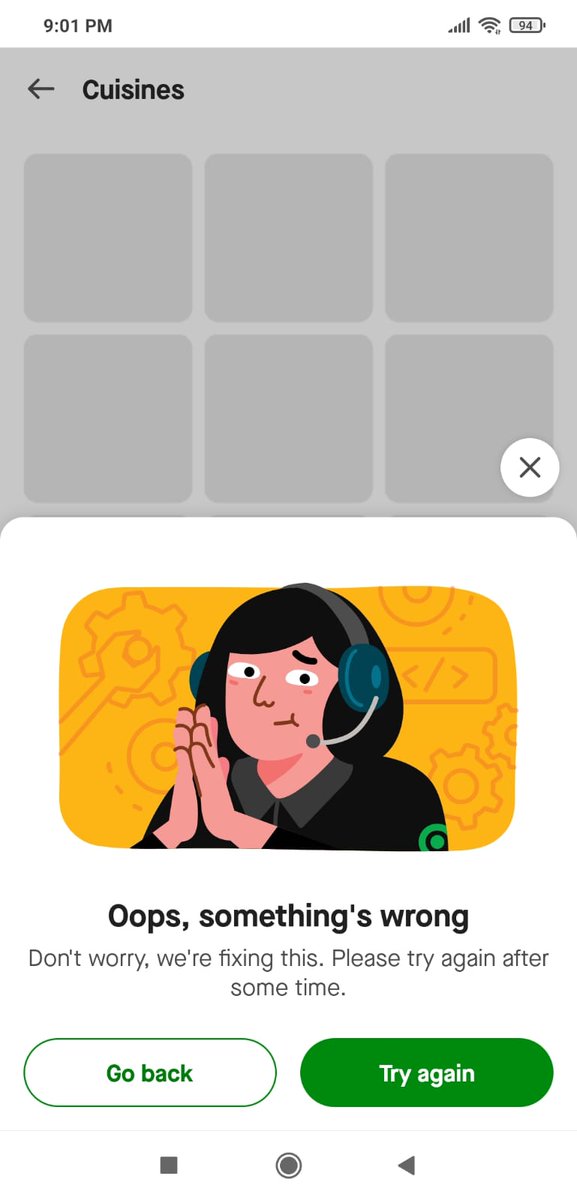 anta40's tweet photo. @gojekindonesia wah gofood lagi overloaded kah di malam lebaran? Hehe https://t.co/8zEZT2oVAq