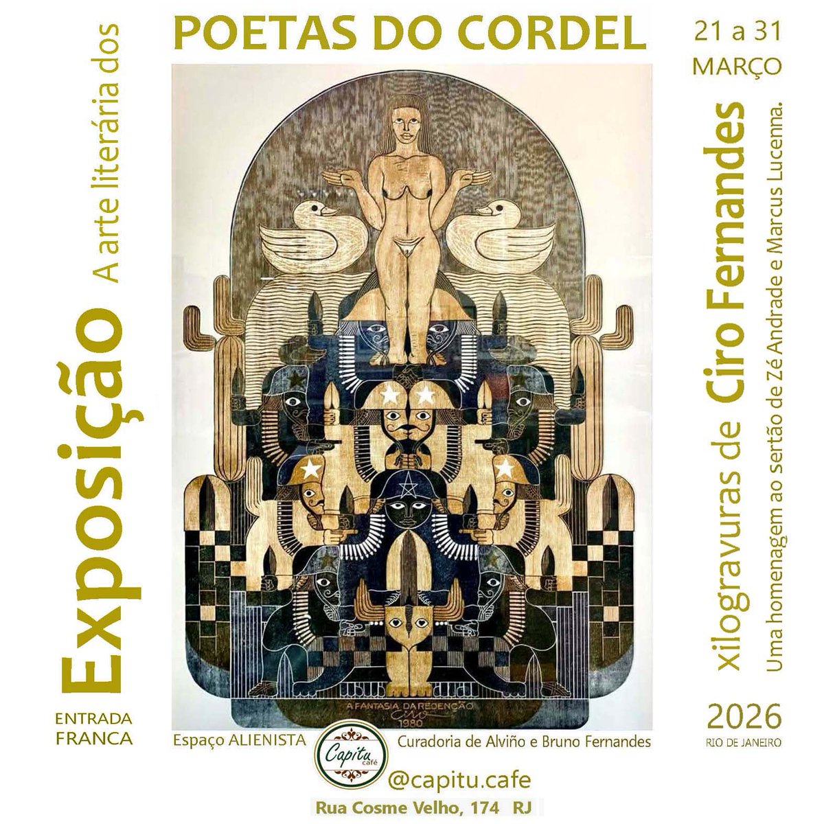 capitucafe's tweet photo. Hoje na Capitu Café,  a vernissage da Exposição "A Arte Literária dos Poetas do Cordel" de Ciro Fernandes. Te esperamos a partir das 17h. #cristoredentor #cosmevelho #machadodeassis #riodejaneiro https://t.co/RiYEK2aZpo