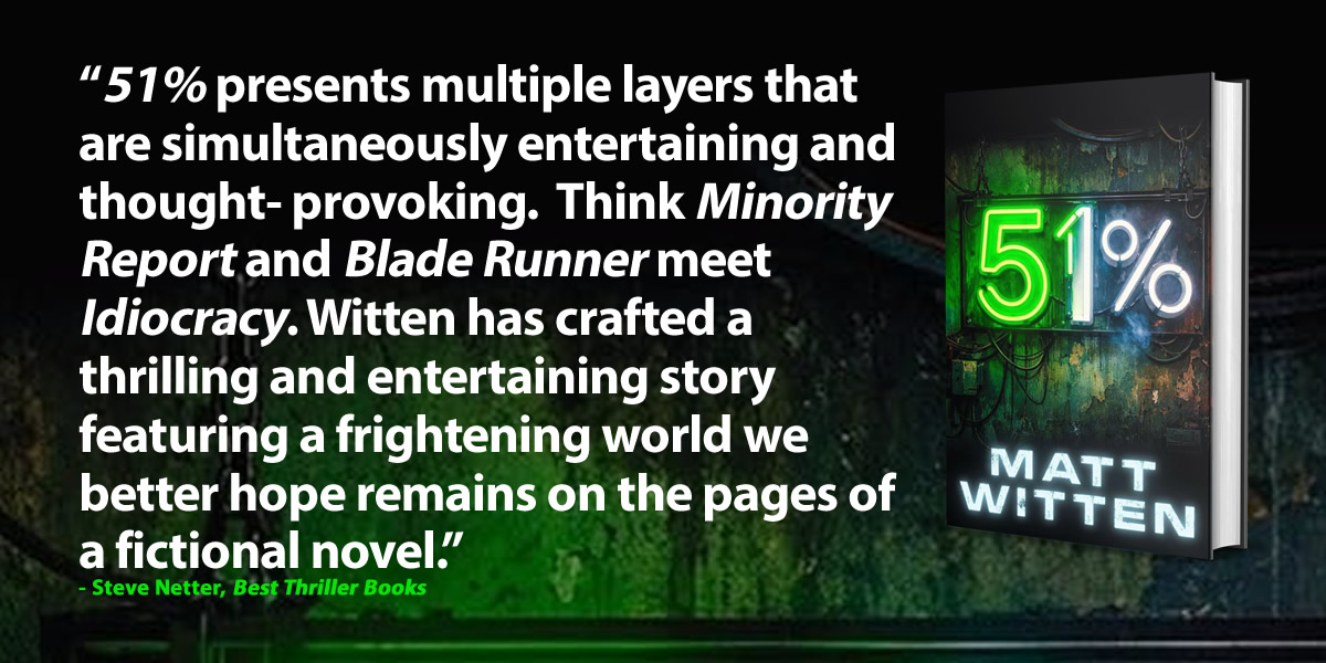BestThrillBooks's tweet photo. 51% by @MattZWitten (pub. by @levelbestbooks 4/28/26)

Read a review by @NetsFromPDX: https://t.co/0JSU6JmTxK https://t.co/vSNjAWjNPg