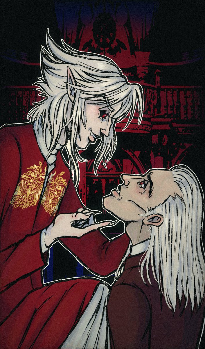 _Kolkrabe_'s tweet photo. #Vladimir as Dracula and #Swain as Jonathan Harker from Bram Stokerโs Dracula (1992)
Just another one of my BL delusions,,,
Thanks for the #Commission @changuitotron
#Vlain #Dracula https://t.co/vS1nrbZ630