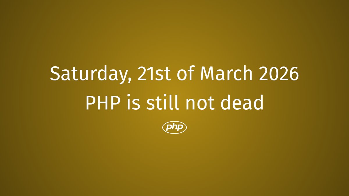 Is PHP dead? tweet media