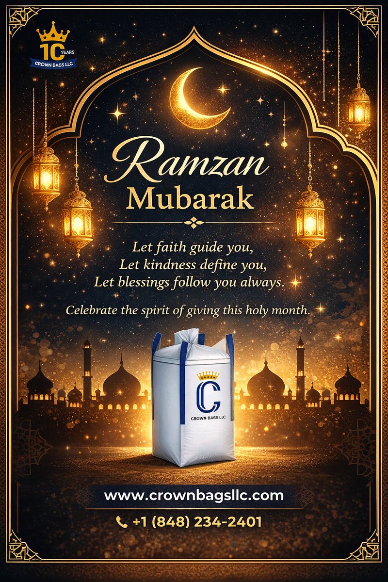 crownbags01's tweet image. Ramzan Mubarak 🌙
Faith. Reflection. Blessings. ✨

🌐 crownbagsllc.com

📞 +1 (848) 234-2401

#RamzanMubarak #Ramadan2026 #BlessedMonth #SpreadKindness #FaithAndPrayer #RamadanVibes #HolyMonth #PeaceAndBlessings #GivingBack #CrownBags