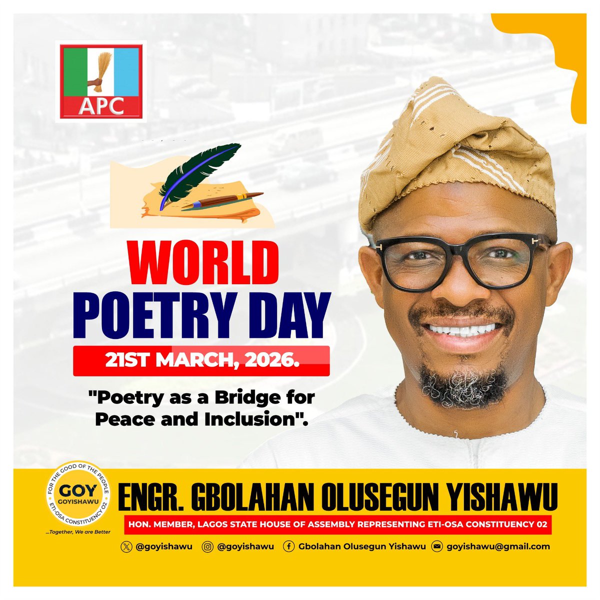 Bridging cultures and hearts through the timeless power of words and rhythm.

#WorldPoetryDay #PeaceAndInclusion #PowerOfWords